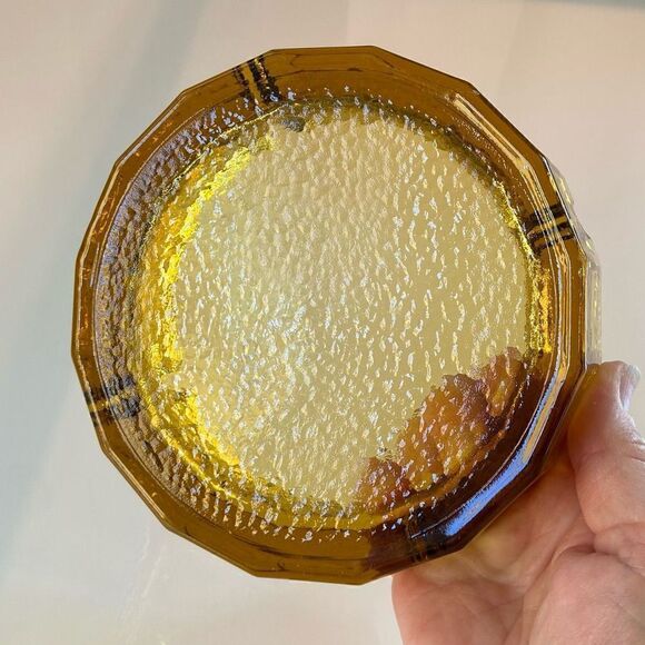 Vintage Mid Century Blenko Honey Amber Gold Ashtray - Picture 4 of 6